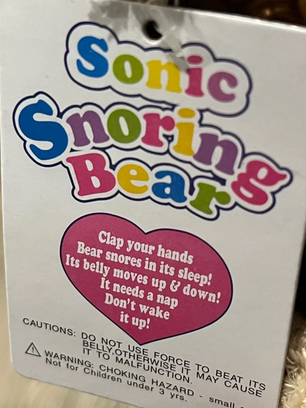 Sonic Snoring Bear Clap He Snores 17